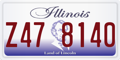 IL license plate Z478140