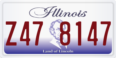 IL license plate Z478147