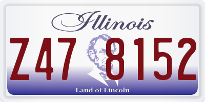 IL license plate Z478152