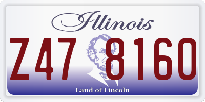 IL license plate Z478160