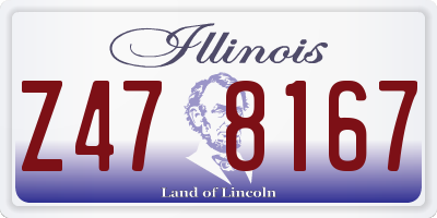 IL license plate Z478167