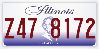 IL license plate Z478172