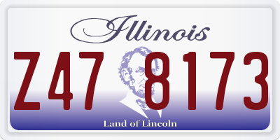 IL license plate Z478173