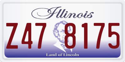 IL license plate Z478175