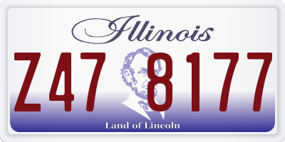 IL license plate Z478177