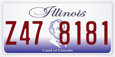 IL license plate Z478181