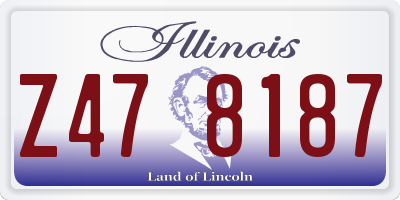 IL license plate Z478187