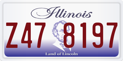 IL license plate Z478197