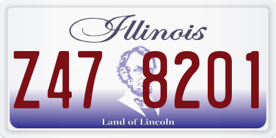 IL license plate Z478201