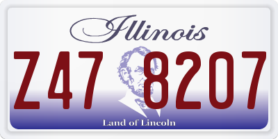 IL license plate Z478207