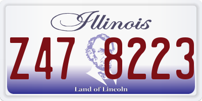 IL license plate Z478223