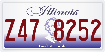 IL license plate Z478252