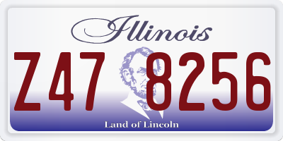 IL license plate Z478256