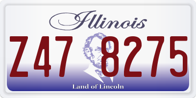 IL license plate Z478275