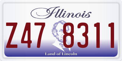 IL license plate Z478311