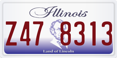 IL license plate Z478313