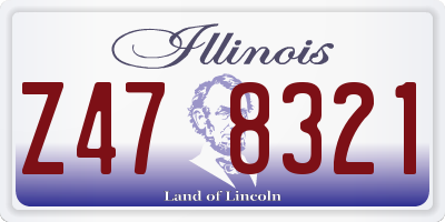 IL license plate Z478321