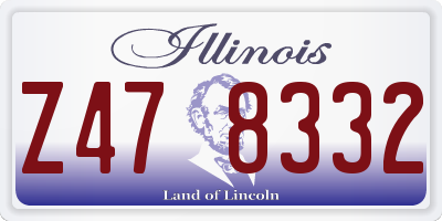 IL license plate Z478332