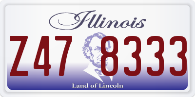 IL license plate Z478333