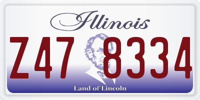 IL license plate Z478334
