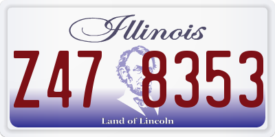 IL license plate Z478353