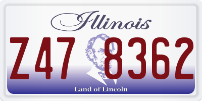 IL license plate Z478362