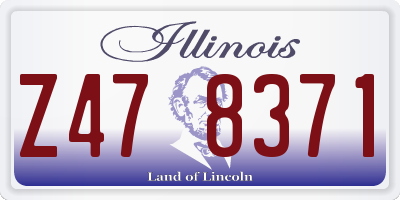 IL license plate Z478371