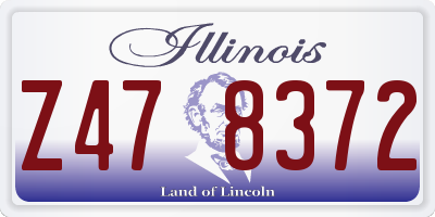 IL license plate Z478372