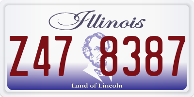 IL license plate Z478387