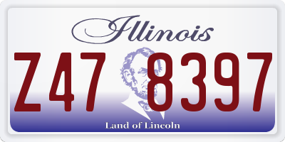 IL license plate Z478397