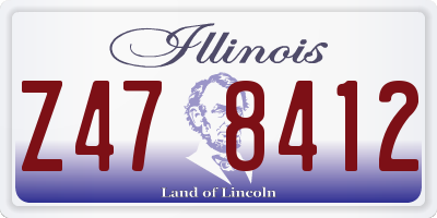 IL license plate Z478412