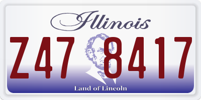 IL license plate Z478417