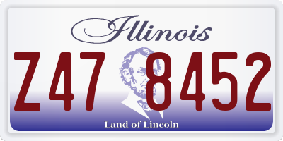 IL license plate Z478452