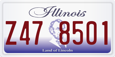IL license plate Z478501