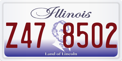 IL license plate Z478502