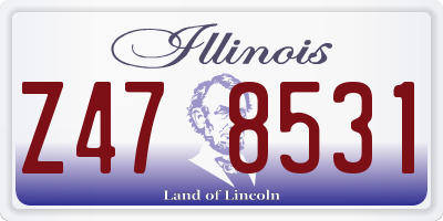 IL license plate Z478531