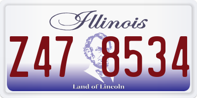 IL license plate Z478534