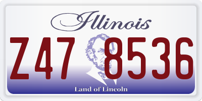 IL license plate Z478536
