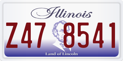 IL license plate Z478541
