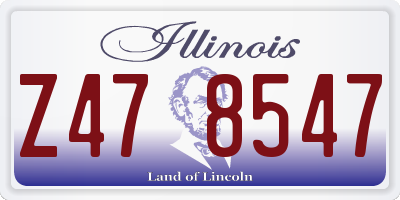 IL license plate Z478547