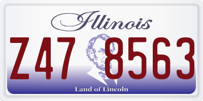 IL license plate Z478563