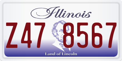 IL license plate Z478567