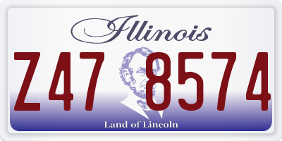 IL license plate Z478574