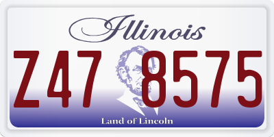 IL license plate Z478575
