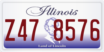 IL license plate Z478576
