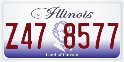IL license plate Z478577