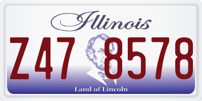 IL license plate Z478578