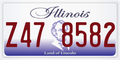 IL license plate Z478582