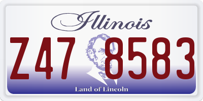 IL license plate Z478583