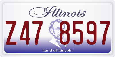 IL license plate Z478597